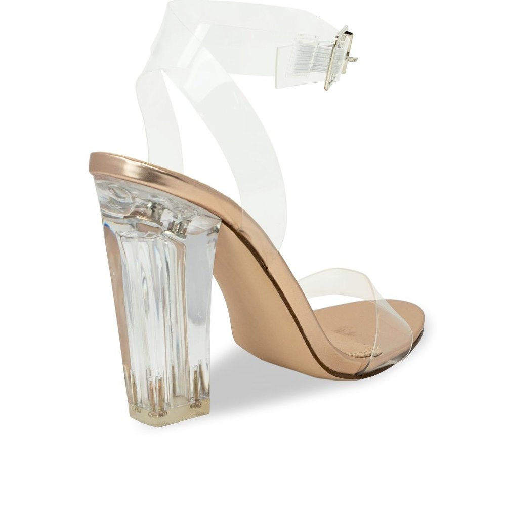 Women's Ankle Strap Stiletto Open Toe Sandals Sexy Triple Strappy High H… - Picture 3 of 4